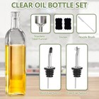Leaflai 17oz Olive Oil Dispenser Bottle  500ml Oil   Vinegar Cruet With 2 Sta   