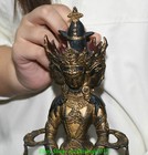 9  Old Tibet Bronze Gilt Buddhism 4 Face Chenrezig Goddess Buddha Statue