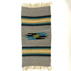 1960s Ortega s Weaving Shop Chimayo Nm 100  Wool Hand Woven Rug 9  X 19 