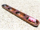 Hand Carved Wooden Dough Bowl  Bread Trencher With Divided Sections  2827