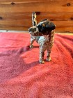 Cast Iron Hubley Wire Hair Fox Terrier Airedale Dog Doorstop Orig Paint Vintage