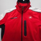 Castelli Trasparente Due Wind Cycling Jersey Jacket Mens Xl Red Road Biking Warm