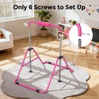Gymnastics Bar For Kids adjustable Height Gymnastic Horizontal Bars  pink 