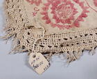 Antique 18-19th C  Embroidery Homespun Linen Textile American European Folk Art