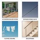 304 Stainless Steel Cable Wire Rope 1 4  7x7 For Diy Decking Railing System