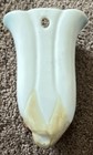 Ceramic Wall Pocket Vase Floral Pattern Light Blue Cream Green Brown