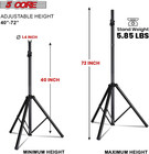 Pair Rockville Rves1 Adjustable Tripod Dj Pa Speaker Stands carry Bag universal