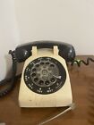 Vintage Black   White Rotary Desk Phone Western Electric 500  R1691