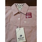 Ariat Real Kirby Stretch Long Sleeve Shirt Crimson Pinstripe Western 10035528 Xs