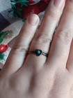 Vtg Cmwo Heart Dainty Turquoise Sterling Silver Ring Southwestern Style Size 6