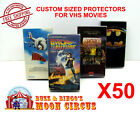 50x Standard Vhs Movie  size A  Clear Plastic Protective Box Protectors Sleeve