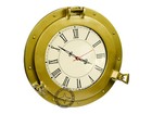 Antique Navigation Marine Porthole Brass Wall Decor Clock 12 Inch Best Gift   Ls