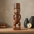 12  Wooden Handmade Primitive Tattoo Tribal Statue Sculpture Tiki Bar Figurine