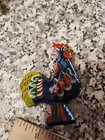 Vtg Swedish Dala Rooster Nils Olsson Hand Carved Painted Wooden Yellow Red 