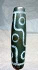 Tibetan Old Agate 9 Eye Dzi Bead  Nice Weathering  Cinnabar Talisman   