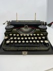 Vintage 1915 Underwood Portable Typewriter   Case - Green Wood Grain Read 