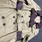 True Vintage 1960s Blazer Womens Tan Designer Size Large Leather Waist Coat