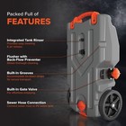 Rhino 36-gallon Portable Rv Tote Tank Oversized Wheels Steel Tow Adapter  39006 