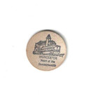 1980 Nena Worcester Massachusetts 36th Convention City Tour Fare Wooden Nickel