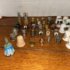 Thimbles Lot Of Over 75 Ceramic Metal Pewter Porcelain