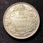 1929 Canada Silver  25 Cents  Enn Coins