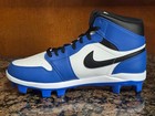 New  Mens 10 Jordan 1 Retro Mcs High Baseball Cleats Royal black Av5354-411