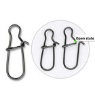 100pcs Fishing Snaps Fastlock Clips Lures Barrel Swivels 00 -6  Stainless Steel