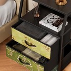 3 Drawers And 2-tier Shelf - Vintage Style Nightstand Side Table Storage Dresser