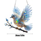 Crystal Sky Bluebird Stained Art Ornament  Terrain-hill Indoor outdoor Blue Humm
