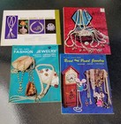 Vtg Bead Pearl Macrame Jewelry Accessory How-to Pattern Magazine Books X4