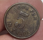 Caille Bros C B Co Silver Cup 5 Cent Trade Token