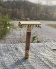 Vintage Gold   Brass Gillette Sheraton Safety Razor De Antique Gillette
