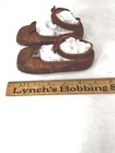 Antique Child Girl Shoes 1890 Handmade Ankle Button Strap Victorian Original 