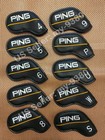 10pcs Ping 4-9pwus Golf Club Iron Head Cover Leather Classic Magnetic Leather