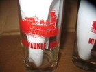 Vintage Milwaukee Road Train Glasses Set Of 2