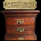 Antique 1890s Ab Dick Letter File Transfer Oak Office Filing Drawers Cabinet