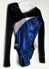 Gk Elite Competition Cl Child Large L Gymnastics Leotard Rhinestones Long Sleeve