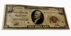1929  10 National Currency Federal Reserve Bank Phildelphia C01204450 Brown Seal