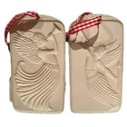 Hartstone Stoneware Cookie Molds Trumpeting Angels Made Smithsonian Vtg