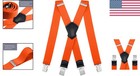 Suspenders For Men And Women Adjustable X Back 1 57 Inch Wide Elastic Heavy D   
