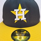 New Era 59fifty Houston Astros Fitted Hat 8 2017 World Series Patch Gold Black 
