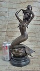 Nude Female Mermaid Bronze Sculpture Statue Figure Original Signed Art Decor