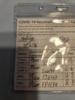 Vintage Cdc Covid-19 Pfizer Vaccination  named  Card In Original Plastic Holder 