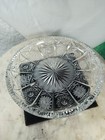 Vintage Hand-cut Bohemian Czechoslovakia Queens Lace Crystal Sawtooth Platter