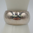 Vtg 925 Taxco Wide Domed Cuff Bracelet Small Wrist Sterling Silver 30g Tb-63