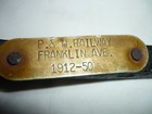 P   N Railroad Spike 1912 With Brass Commemorative Tag