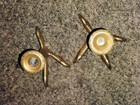 Vintage Large Brass Eagle Claw Candle Handle Stick Holders Perfect Condition