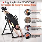 Teclor Inversion Table For Back Pain Relief  350 Lbs Capacity    orange black