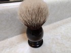 Badger Shave Brush Black 24mm 2 Band Finest Euc