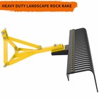 60  Category 1 Tractor 3 Pt Rock Rake Ideal For Lawn  Garden   Landscape Steel